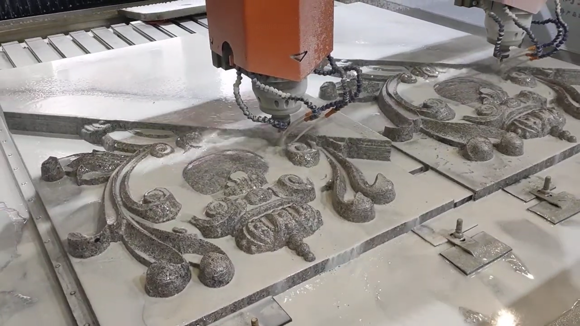 1825 2 Heads Stone Cnc 3D Engraving Router